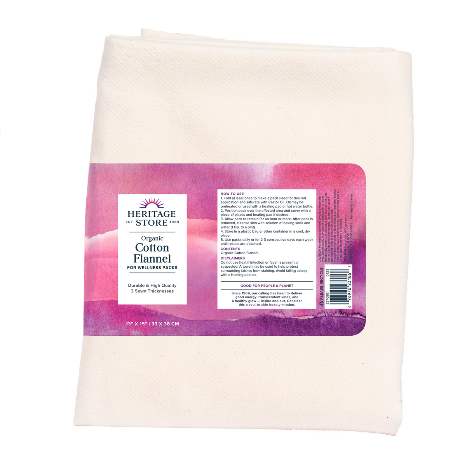 Amazon.com: HERITAGE STORE Organic Cotton Flannel - Castor Oil
